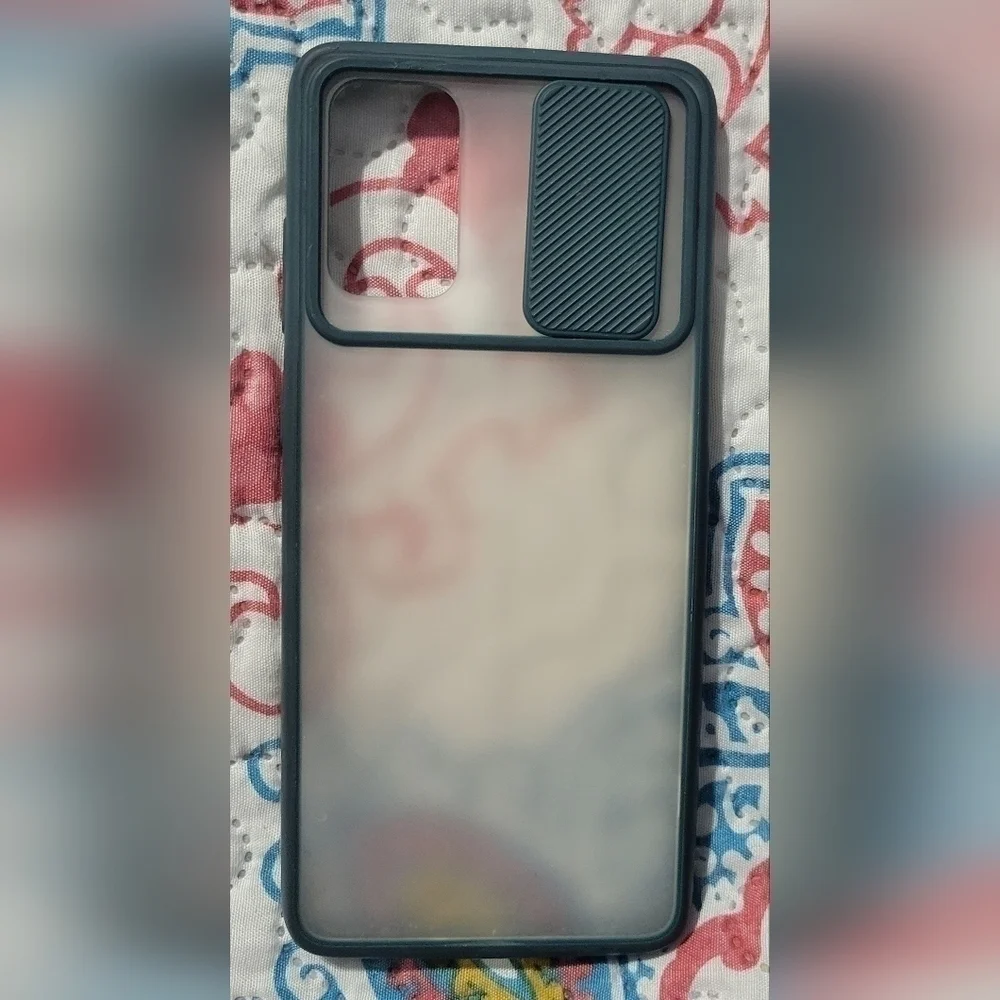 𝅺Samsung Galaxy S20 Plus Case Semi-Transparent Teal w/ Sliding Camera Lens Prot